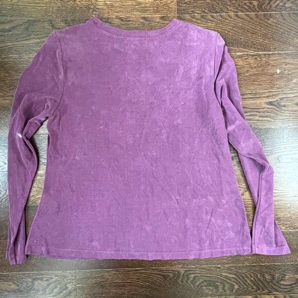Eileen Fisher Pink Long Sleeve Sueded Cupro Crew Neck Jersey Top-XXS - Picture 3 of 7